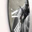 Portrait d'un cheval noir - horloge murale de ferme-60280113