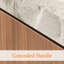 30'' Modern Single Bathroom Vanity Medieval Wall-Mounted Bathroom Cabinet With Faux Marble Table Top, Floating Wood Vanities