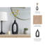 Vase de table moderne en bois découpé pour la décoration intérieure - Grand vase à fleurs pour tablettes, bureaux et décor de comptoir de cuisine - 14 po, noir-2090307788
