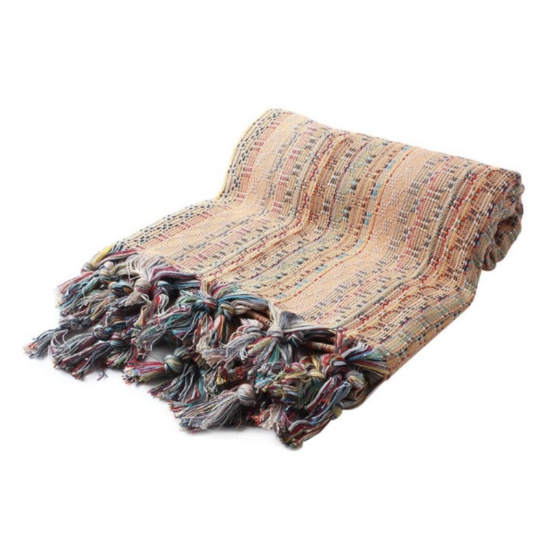 Luxullian Turkish Cotton Bohemian Bath Towel, Salmon