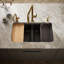 Riverby® 33" undermount double-bowl workstation kitchen sink-1894224677