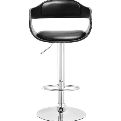 Contemporary Black With 360 Swivel, Padded Seat, Oval Shape, And Ergonomic For Artsy Dining Room Adjustable Rotation, 33 - 42 Inches Height Adjustment,