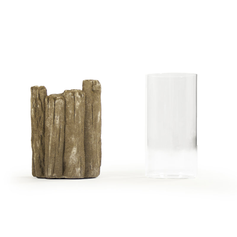 Candlestick, 5.5" H x 11" W x 5.5" D