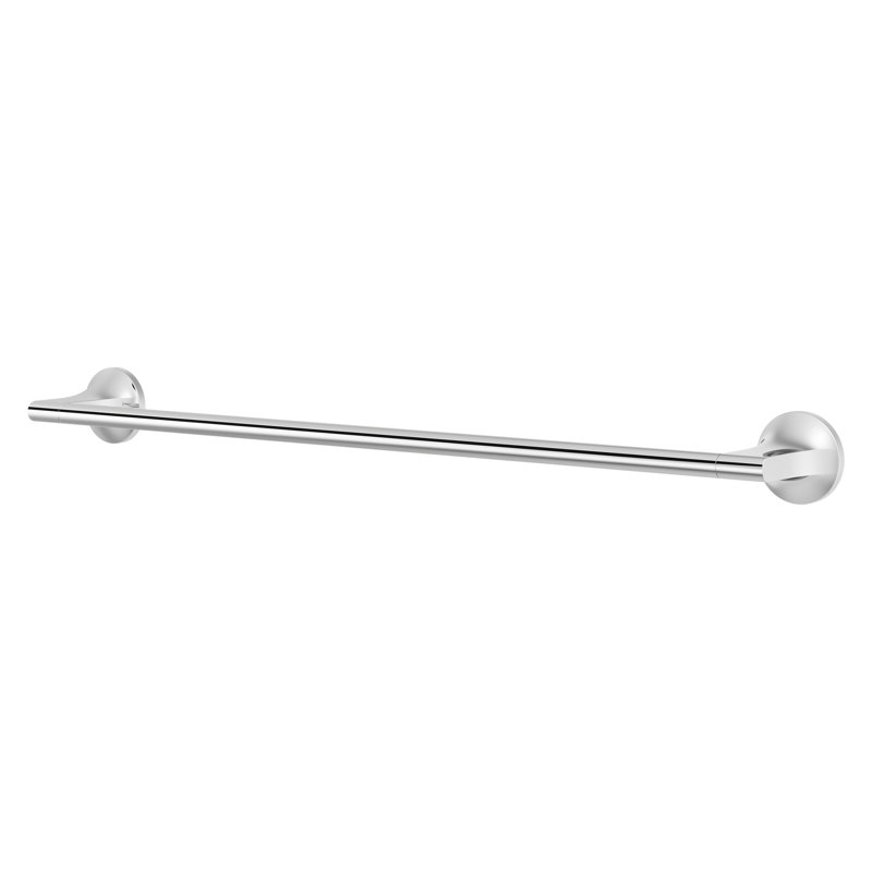 Barre à serviettes murale 24 po, Chrome poli, 0.62" H x 24" L x 3.31" D 