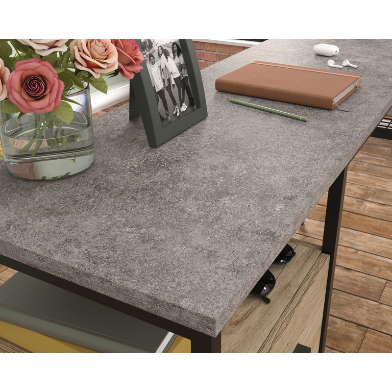 Market Commons L-Desk, Natural/Black