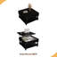 Table basse à plateau relevable cannelé 31,5 po avec rangement ouvert et caché, mécanisme de levage hydraulique, pieds en bois massif rétro-1404043057