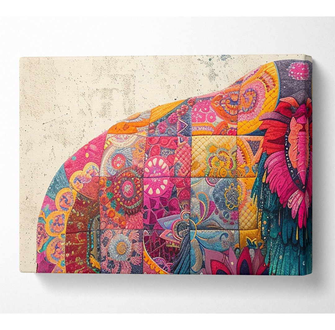 Das Quilt-Mammut - Kunstdrucke auf Leinwand - Wrapped Canvas