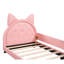 Lit de jour simple tapissier avec oreilles de carton, rose