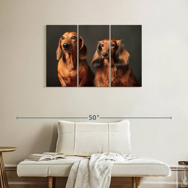 Brampt Dachshund Couple, 24" H x 38" W