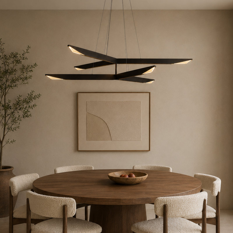 Tachi 41-In LED Chandelier, Urban Bronze