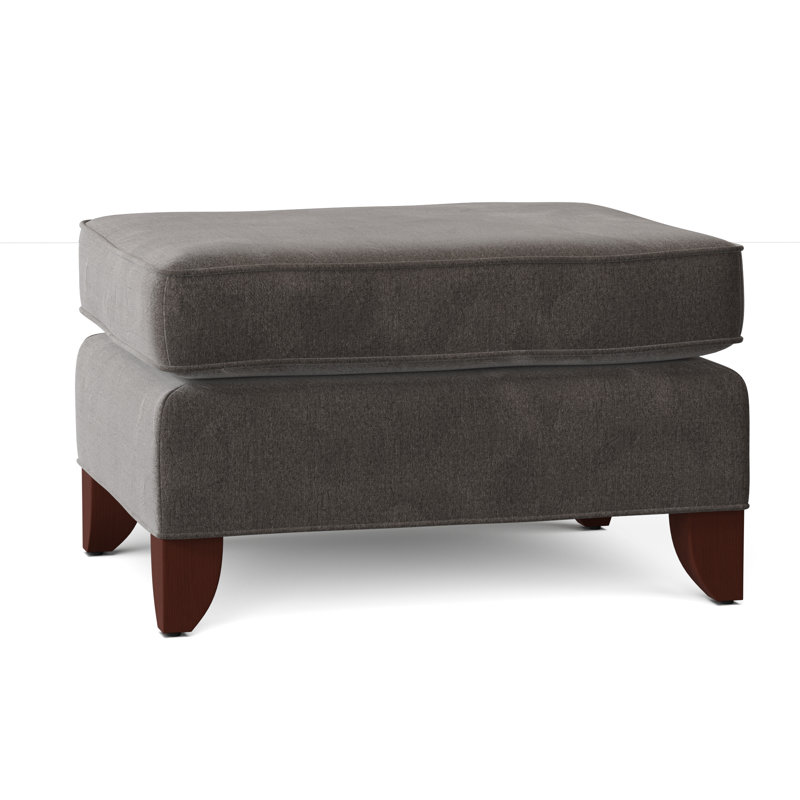  Repose-pieds rectangulaire 31 po, Manhattan, Velours performance gris Nickie 45
