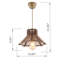 Luminaire suspendu en bois réglable