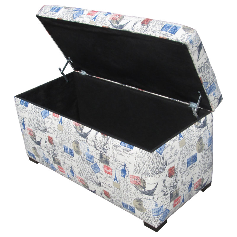Banc de rangement en tissu Outten, Primaire naturel Amore