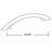 Expression Functional Plastic Pull  4"  Center to Center Arch Pull-15096537