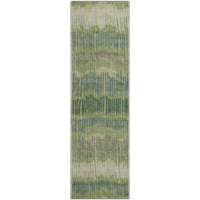 Premium Machine Washable Prisco Green Rug