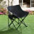 2pcs Black Foldable Camping Chairs With Carry Bag, Comfortable Seating , Side Pocket For Small Things, Structure, Good And Barbecues Portable Folding Design, Area, Items, Steel Frame, Great Outdoor-1399213781