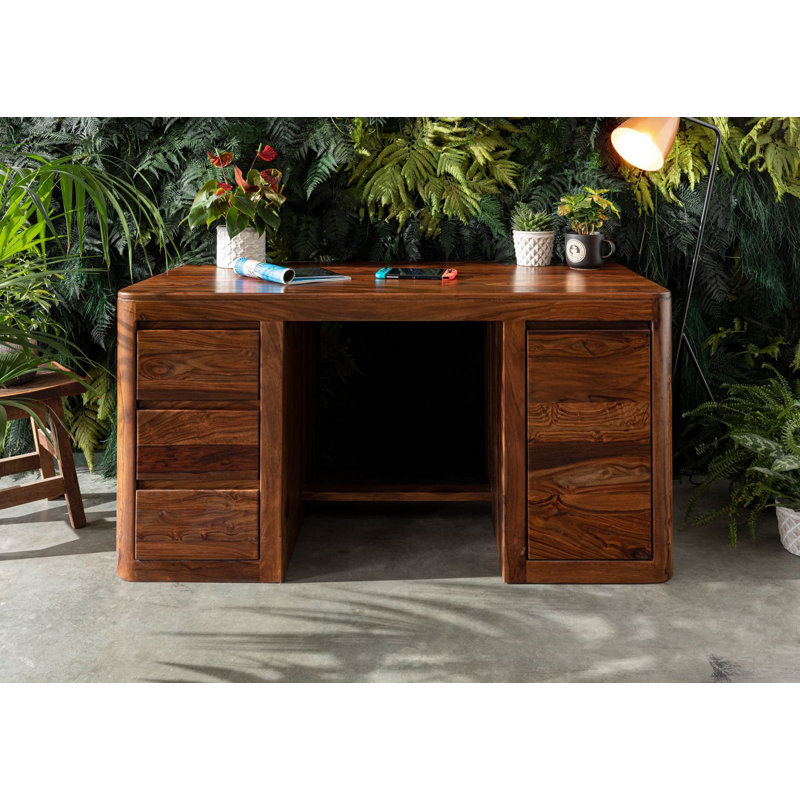 Toronto Solid Wood Writing Desk, Walnut