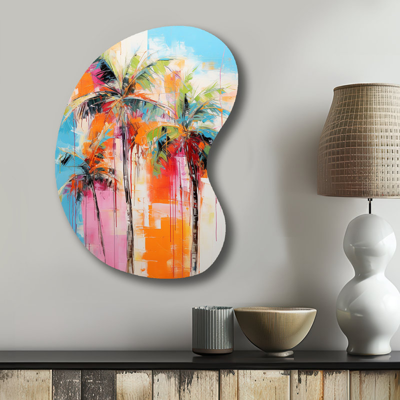 «Christoph - Unique Shape Palms», reproduction d'art asymétrique, H 31 po x l 22 po