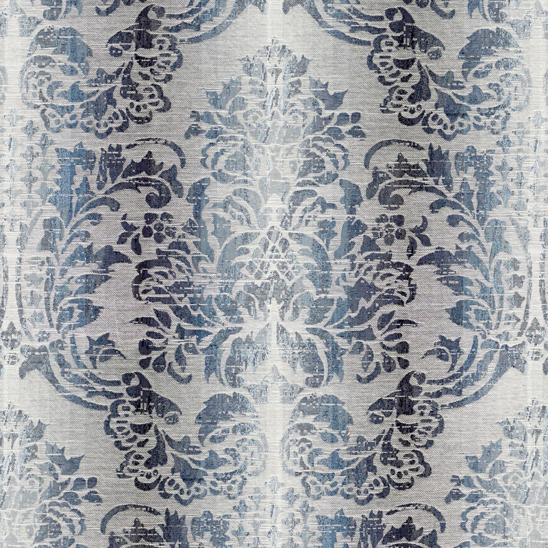 Tissu damassé Merchante Sorrento, Indigo
