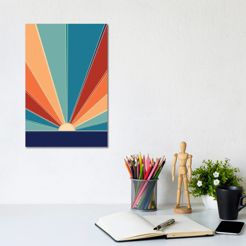 «Retro Summer Sun Glam I», reproduction d'art sur toile tendue, H 12 po x l 8 po, Toile tendue, Ne s’applique pas