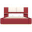 Grand lit plateforme tapissier avec panneau, cadre de lit plateforme avec coins arrondis doux anti-collision, stable et solide, aucun sommier tapissier requis, assemblage facile-862208292-862208294