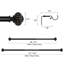 Dennielle Matte Black Curtain Track/Rail