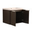 Armoire de salle de bain 24 po avec lavabo en résine, portes, fixation flottante, pour petite salle de bain