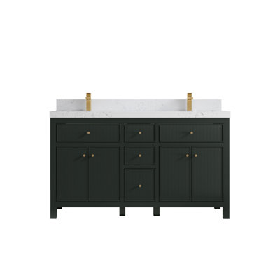 60'' Double Bathroom Vanity with Top