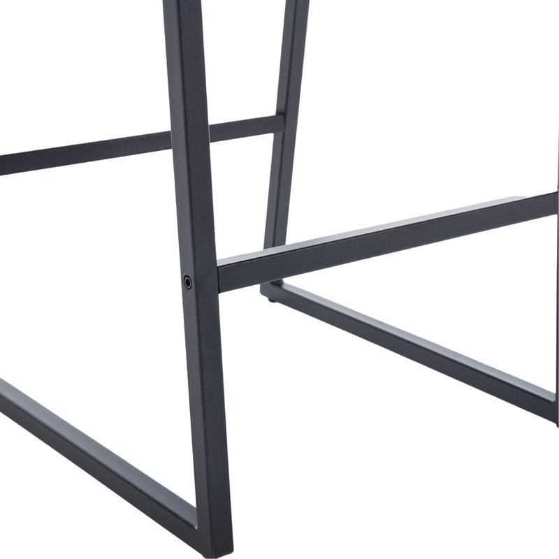 Comfortable And Stylish PU Leather Bar Stools With Footrest, Ideal For Kitchen And Living Room Use.