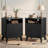Lift Top Coffee Table Set With 2 End Tables - Natural Coffee Table & Side Tables With Charging Station-2134950641