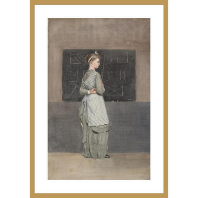 «Blackboard» par Winslow Homer - impression giclée sur cadre