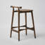 Madeira Upholstered Stool with Solid Wood Frame-1875086760