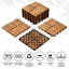 Natural Acacia Wood Interlocking Deck Tiles 12?x12?-122500073