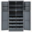 Grande armoire de rangement avec 4 portes, 2 tablettes de porte, 8 plateaux coulissants et une tablette réglable-93797766