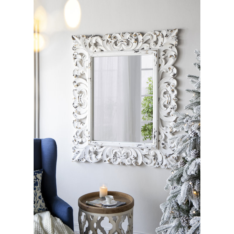 Blanding Wood Flat Wall Mirror