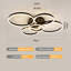 Ceiling lamp LED ceiling light living room: living room lamp dimmable 78W with remote control 5-rings bedroom lamp modern acrylic ceiling lighting for office bedroom dining room-57289534