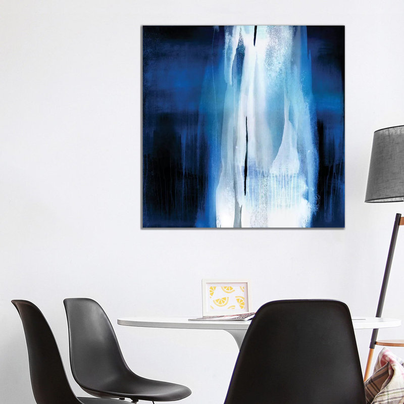Free Fall Indigo Blue I 1 Piece Wrapped Canvas Painting, 93.98 cm H x 93.98 cm W x 1.91 cm D