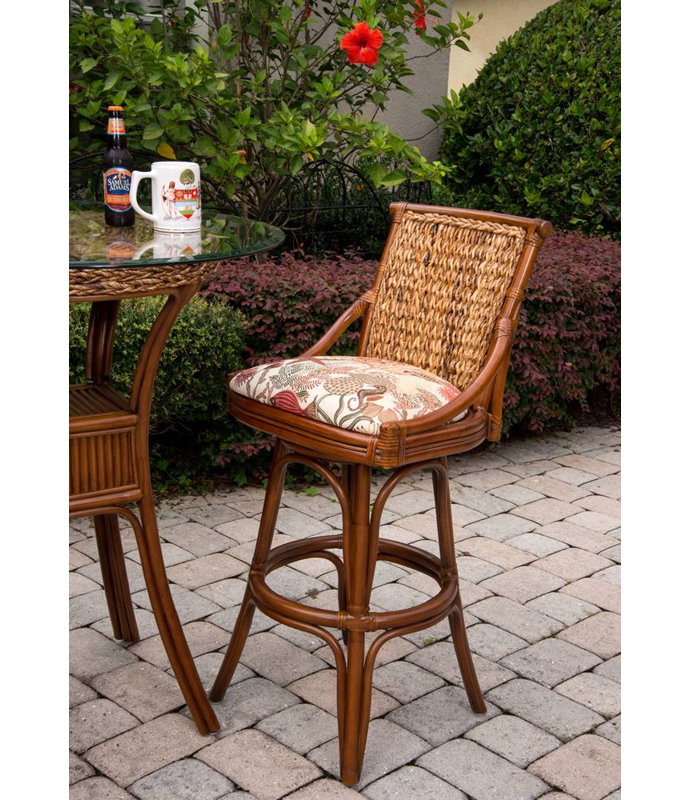 Dastyn Swivel Upholstered Counter Stool, Sienna, Kali Olive