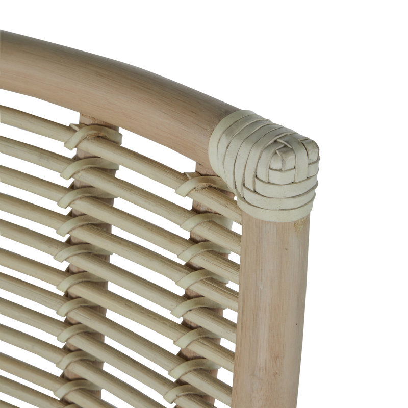 Hamlet Linen Slat Back Side Chair in Beige