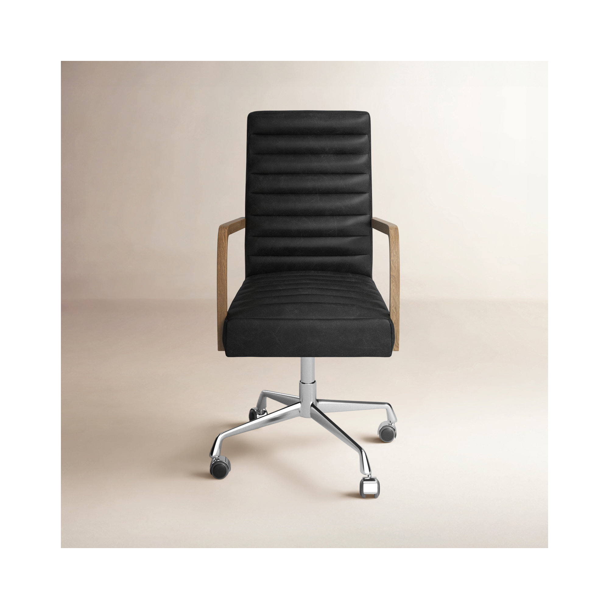 Swivel Office Chair, Smoky Black