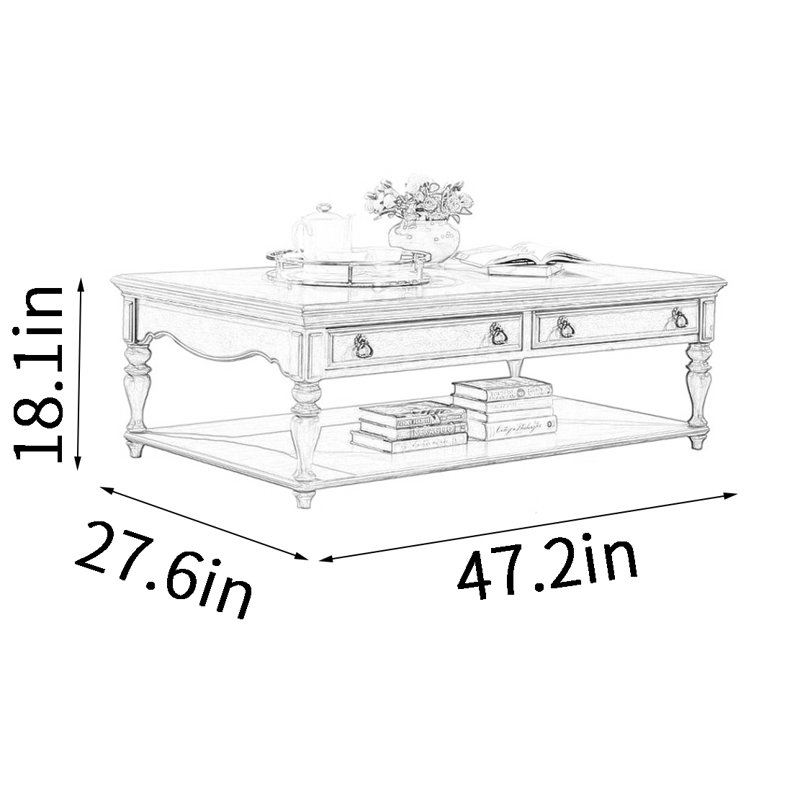 American rectangular end table
