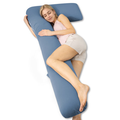 Pregnancy Pillows With Tencel Material, 7-Shaped Full Body Maternity Pillow For Side Sleepers 60 Inch - Support For Back, Hip, Belly, Legs