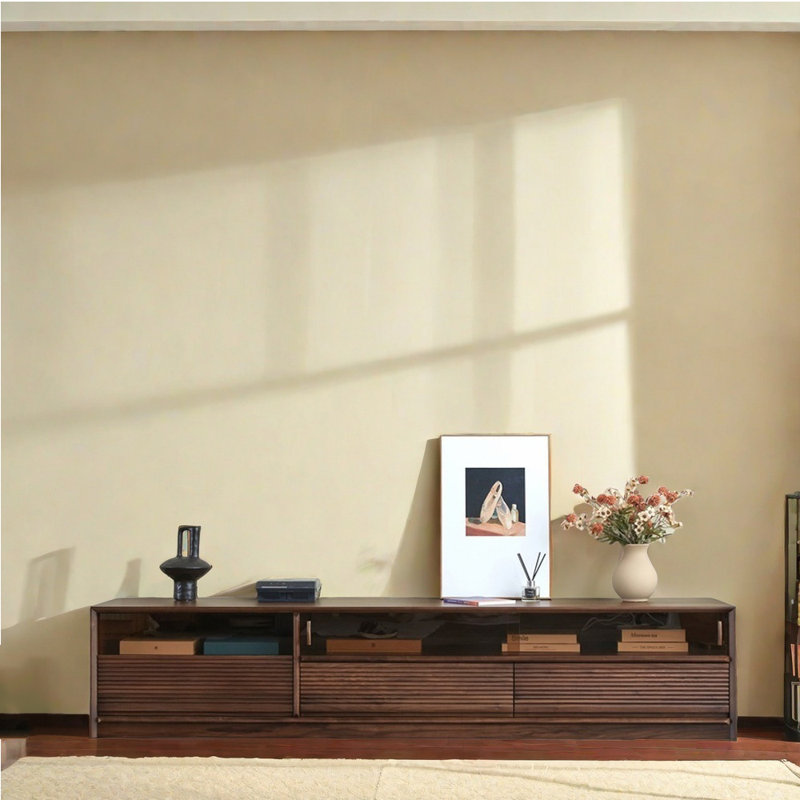 Meuble télé avec rangement de style européen, 86.61"
