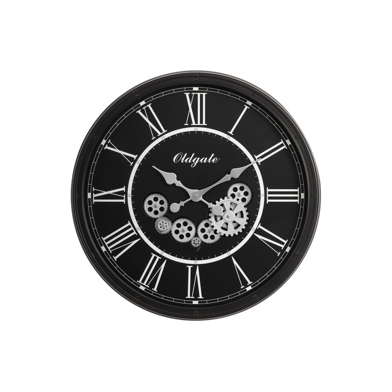Rond, mécanisme d'engrenage, grande horloge murale