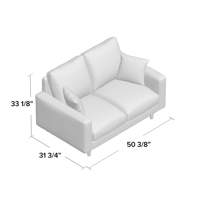 Canapé à accoudoirs carrés Craigmont, Gris, H 33,1 po x l 50,4 po x P 31,7 po