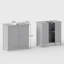 Armoire de salle de bain sous le lavabo avec 2 portes (sans lavabo)-1266672952