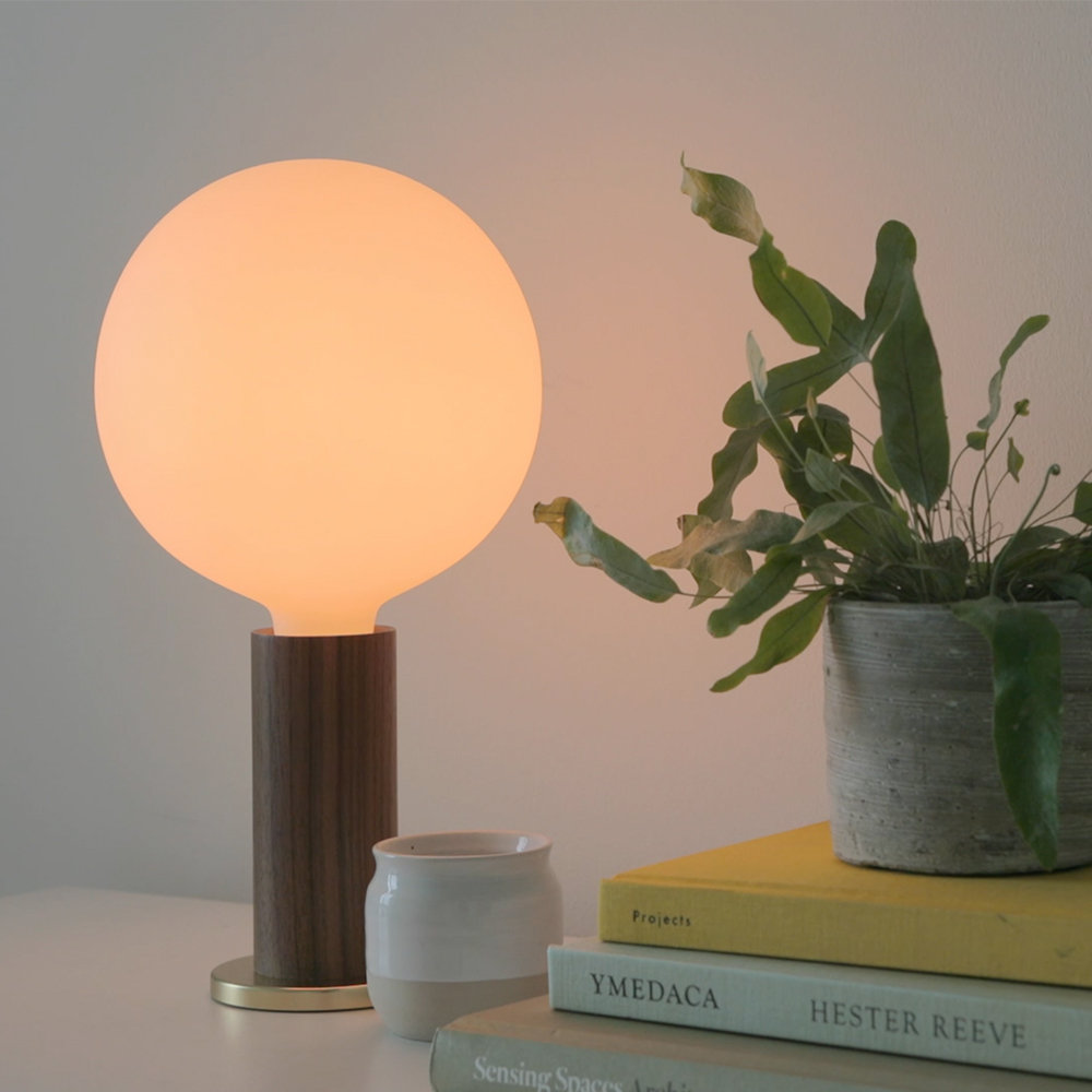 Knuckle Globe Lamp, Walnut