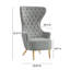 Velvet Wingback Chair-171557410