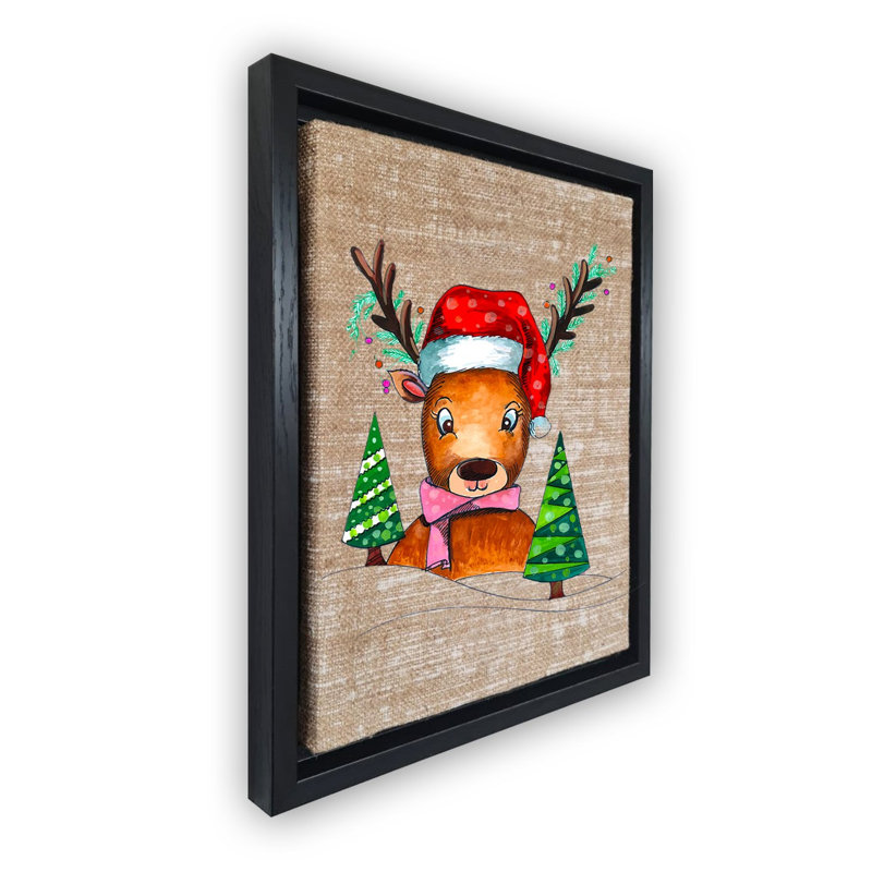 Peinture décorative sur toile encadrée, Noir, H 26,4 po x l 18,5 po