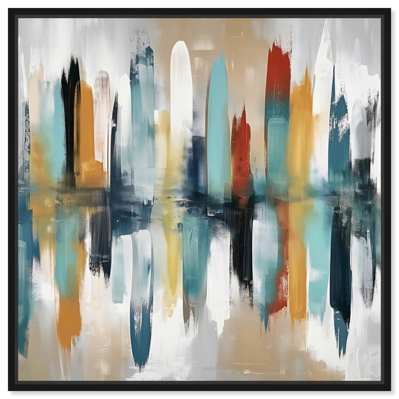 Art mural sur toile, Soft Reflections, Cadre noir, H 13 po x l 13 po